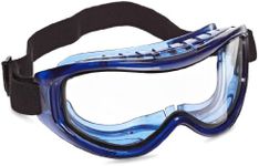 Sellstrom S80200 Odyssey II Indirect Vented Body/Sealed Dual Scratch-Resistant Anti-Fog Clear Lens Industrial Goggle, Safety Goggle, Blue