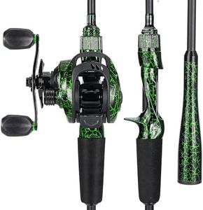 Sougayilang Fishing Rod Combos, IM6 Graphite 2Pc Blanks, Anti-Reverse Spinning&Casting Reel, Stainless Steel Guides- Casting 6'0" with Left Reel