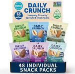 Daily Crunch Sprouted Almonds, Mini Variety Pack, 48 Pack 0.5 oz Bags