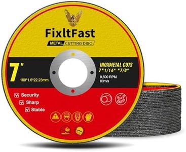 FIXLTFAST 20 Pack Cut Off Wheels 7" x 1/16" x 7/8" Metal Cutting Wheel, Thin 7” Metal & Stainless Steel Fast Angle Grinder Cutting Discs