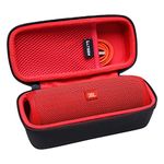 LTGEM EVA Hard Case for JBL FLIP 5 Waterproof Portable Bluetooth Speaker - Travel Protective Carrying Storage Bag (Red)