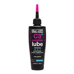 Muc-Off C3 Wet Chain Lube, 120ml - Ceramic Bike Lube, Bike Chain Oil, Chain Wax for Wet Weather Conditions - Bike Lubricant and Bicycle Chain Oil, black / pink