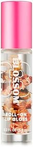 Blossom Roll on Lip Gloss, Gourmand Scented Clear High Shine Moisturizing Lip Oil, Non Sticky, Infused with Real Flowers, Made in USA, 0.2oz, Chocolate Truffle
