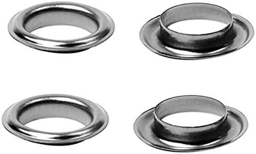 40 mm Agujero Interior Extra Grande Ojales y Arandelas, Paquete de 10 pasajes para Cortinas, Tela, marroquinería, Vinilo, pancartas y Tela de Soporte, Acero, 40 mm