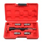 Highking Tool 5pc Diesel Injector Seat Cutter Cleaner Tool Carbon Remover Compatible with Bosch Delphi