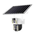 OneXsale 4G SIM Cellular CCTV Camera LTE Wireless Weatherproof No Wi-Fi Required Motion Traking Outdoor Surveillance Cameras Mobile Photo Notifications Built-in Solar Panel