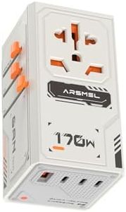 170W GaN Universal Travel Adapter for Europe/UK/US/AU/JP