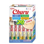 Churu by INABA Cat Treat - Tuna Variety Box - 1 Pack (20 x 14g total) / Soft & Creamy Cat Treat, Delicious & Healthy Snack, Purée Food Topper, Natural, Grain Free