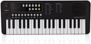 Portable Mini Electric Keyboard Piano with 37 Keys for Beginners (Keyboard only, Black)