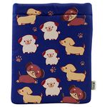 Books etc Fabric Cute Dogs Book Sleeve, Multicolor