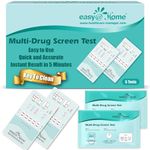 5 Pack Easy@Home 10 Panel Instant Drug Test Kits - Testing Marijuana (THC), Opiate(OPI 2000), Cocaine(COC), AMP, BAR, BZO, MDMA, MET, MTD, PCP - Urine Dip Drug Testing -#EDOAP-3104