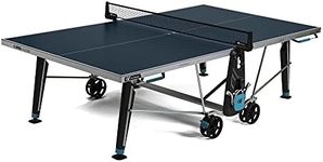 CORNILLEAU - 400X Outdoor Table Tennis Table - Folding & Compact - Weather and Schockproof - ITTF Approved - Point Counters - 5 mm Blue