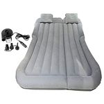 SUV Inflatable Air Mattress, Car Air Bed Inflatable Mattress for SUV, Car Travel Camping Mattress with Free DC Air Pump and Two Pillows (Gray)