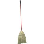 Libman 502 Big Corn Broom with 100% Broomcorn Fiber, 12" Sweep Surface