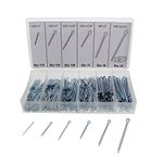 Abn Cotter Pin Key 555 pc Assortment Set, 1/16 x 1 to 5/32 x 2-1/2 Inch – Steel Locking Automotive Axle Trailer Pins