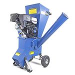 Hyundai 420cc Petrol Wood Chipper Shredder Mulcher, 102mm Chipping Capacity, 4-Stroke Garden Waste Recycler, Off-Road Tyres, 200–3600rpm Blade Speed, Heavy Duty Garden Shredder, 3 Year Warranty