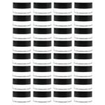 Cornucopia Brands 7-Milliliter Glass Lip Balm Jars (24-Pack).25-Ounce Thick-Walled Containers (Clear with black lids)