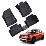 GFX Tpv After-Market Premium Life Long Car Floor Mat Compatible With Brezza (2016) Onwards (Black)