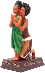 African American Expressions Mother’s Prayer African American Figurine – Resin Statue of Praying Black Mother and Daughter – Inspirational Home Décor Gift – Faith-Based Collectible for Women