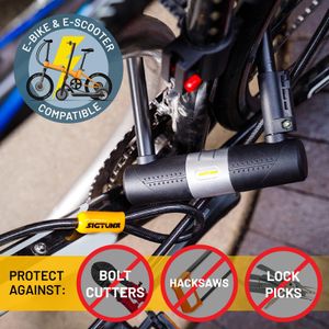 SIGTUNA Bike U Lock – Heavy Duty, Yellow Anti-Theft Bicycle Lock