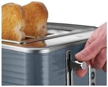 Russell Hobbs Inspire 4-Slice Toaster – White, Wide Slots