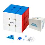 MOYU Speed Cube 3x3 StickerLess, RS3M 2020 Magnetic Version Smooth Profession Puzzle Magic Toy for Kids & Adults (MF8880)