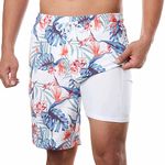 BRISIRA Mens Swim Shorts Swim Trunks 9 inch Bathing Suits Swimsuit Board Compression Liner Quick Dry