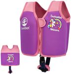 SwimBest Swim Vest - Swim Jacket/Buoyancy Aid with Safety Strap and Removeable Floats (Enchanted Unicorn, L (3-6 Years/19-30kgs))