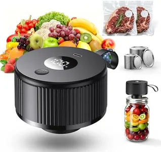 Auletor Electric Mason Jar Vacuum Sealer, [2026 Upgraded] One-Piece Handheld Vacuum Sealer Kit for Wide & Regular Mouth Jars, Portable Cordless Sealer for Food Storage, Homesteading & Meal Prep
