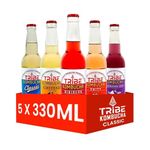 Tribe Kombucha Naturally Sparkling Herbal Tea | Probiotic Super Drink | Herbs, Spices,Ginger, Hibiscus, Lavender | Gut Friendly | Antioxidant and Hydration | Pack of 5 |330 ML