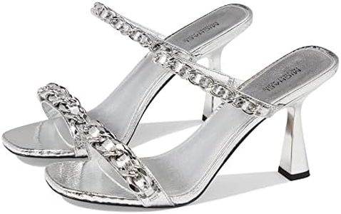 Michael Kors Women's Clara Sandal, silver, 10.5 AU