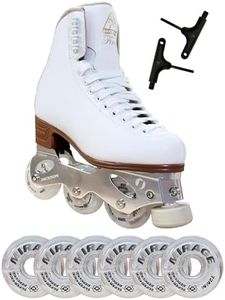 Jackson Ultima Inline Roller Skates/White Finesse/Bundle with Mirage Wheels and Tools/Women's Size 8 / JUST LAUNCHED 2023
