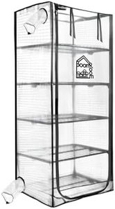 North Spore BoomRoom Mushroom Grow Tent | 4-Tier Vertical Martha Tent for Mycology | Includes Custom Spore Floor Drip Tray & Tubing Port | Indoor Fruiting Chamber Structure (Tent Only)