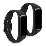 kwmobile Straps Compatible with Samsung Galaxy Fit 2 Straps - 2x Replacement Silicone Watch Bands