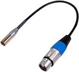 P Prettyia Mini XLR Male to XLR Female for 4k 6K Camera Audio Cable,BMPCC 4K 6K Audio Cable, 0.3m