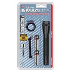 Maglite Mini Incandescent 2-Cell AA Flashlight Combo, Black