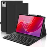 Keyboard Case for Lenovo Tab M11 11", UK Layout Wireless Detachable Bluetooth Keyboard with Stand Cover and Pen Holder for Lenovo Tab M11 (TB330FU/TB330XU) 11 Inch 2024 Tablet, Black