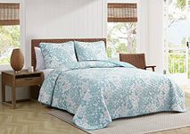 Tommy Bahama | Quilt Set-100, Lightweight & Breathable, Pre-Washed for Added Comfort, Cotton, Aqua, Twin