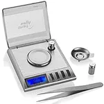 Smart Weigh GEM20-20g x 0.001 grams, High Precision Digital Milligram Jewelry Scale, Reloading, Jewelry and Gems Scale, Calibration Weights and Tweezers Included