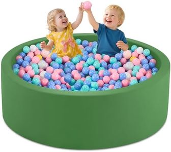 Aunekiv 47.2" x 15.7" Foam Ball Pit for Toddlers, Baby Round Balls Pool for Babies 1-3, Kids Play Ball Pits Ideal Gift for Boys and Girls, Balls Not Included, Green