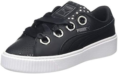 PUMA Women Platform Kiss ATH Lux Wn's Sneakers Basses, Black Black, 38.5