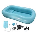 Inflatable Bathtub Medical for Shower Bed Bathing Elderly Bedridden Patients Full Body Bed Bath Water Basin for Bathing Home Care Medical Equipment Blow Up Bathtub Aids Disabled Bed Shower Accessories