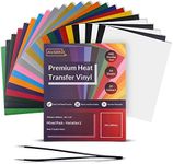 Avarrix Australia HTV Heat Transfer Vinyl Stickers - 10"x12" - 24 Sheets Pack - 20 Colours - Iron On Variety Bundle for Easy Press Heat Press