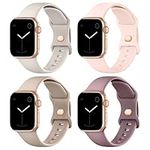 Sport Bands Compatible with Apple Watch Band 38mm 40mm 41mm 42mm 44mm 45mm 49mm for Women Men, Silicone Replacement Wristbands Straps for iWatch Series Ultra 2/Ultra/9/8/7/6/5/4/3/2/1/SE