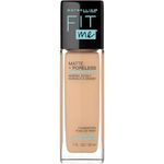 Maybelline New York Fit Me Matte + Poreless Foundation Makeup, Ultra-Lightweight Formula Controls Shine, for Normal to Oily Skin, Warm Nude, 128, 30 ml