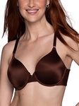 Vanity Fair Women's Full Coverage Beauty Back Smoothing Bra, 4-Way Stretch Fabric, Lightly Lined Cups Up to Dd, Underwire-Cappuccino, 36B