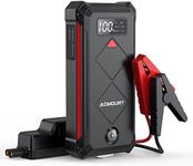 Acmount Car Jump Starter, 3000A Peak Lithium Jump Starter Battery Pack for Up to 10.0L Gas or 8.0L Diesel Engine, Safe 12V Portable Battery Starter Power Pack with LED Screen & LED Light