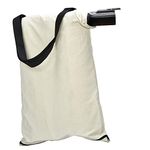 31101810 Blower Debris Vacuum Bag, Compatible with Greenworks Vacuum Bag 24022 24072 Leaf Blower Vacuum Debris White Cloth Bag w/Zipper,Replace 31103148