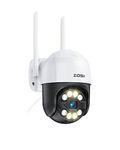 ZOSI 2K WiFi Camera Outdoor, 360° Pan/Tilt Home Security CCTV Camera, Color Night Vision, Person Vehicle Detection, Auto Tracking, Light Siren, 2-Way Audio, Alexa, Cloud & SD Card Storage, C289