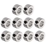 uxcell 10pcs Set Screw Collars 5.05mm Bore Shaft Collars, 10mm OD, 5mm Width, Landing Gear Stopper Wheel Collar